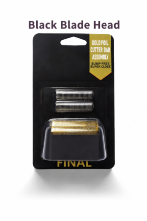 Black Blade Head with Gold Foil Cutter Bar Assembly – Super Close Finish
