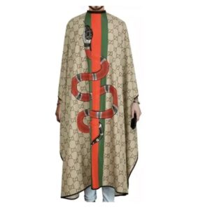 Luxury Pattern Barber Cutting Cape – Snake Stripe Design