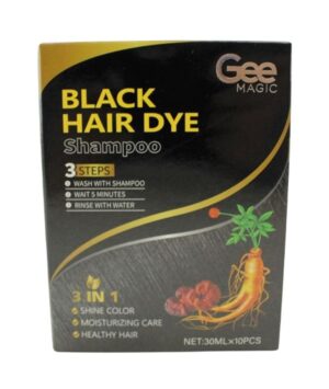 Gee Magic 3-in-1 Herbal Hair Dye Shampoo (10Pcs x 30ml) - Black