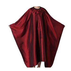 Professional Barber Cutting Cape – Red (Water-Resistant)